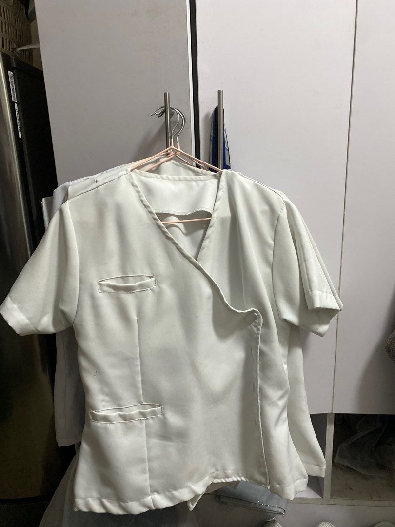 UE DENTISTRY UNIFORM TOP AND PANTS SET (Category: Blouses) located in Marikina City. Submitted by buyziz (Listing ID 1382660399, Image 1). Description: 300 TAKE ALL FITS L-XL - some blouses are only used for one sem (PAIRED with bottoms) ₱300 SET PRICE have blouses that fits M-L - tops that are well used only for ₱100 .