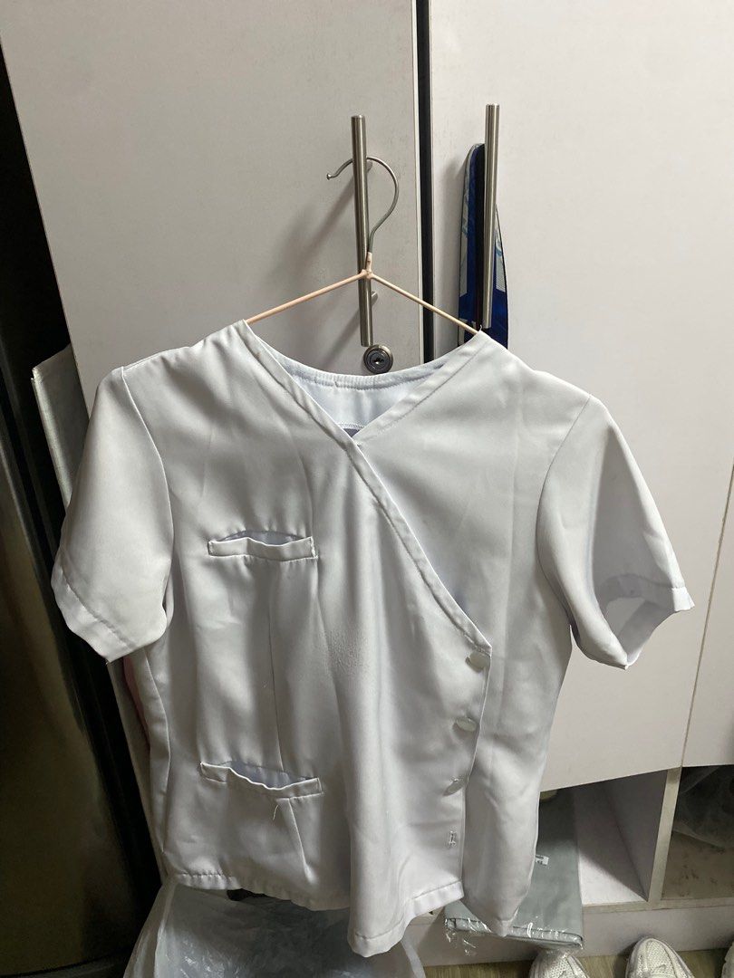 UE DENTISTRY UNIFORM TOP AND PANTS SET (Category: Blouses) located in Marikina City. Submitted by buyziz (Listing ID 1382660399, Image 2). Description: 300 TAKE ALL FITS L-XL - some blouses are only used for one sem (PAIRED with bottoms) ₱300 SET PRICE have blouses that fits M-L - tops that are well used only for ₱100 .