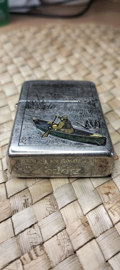 Zippo Lighter Vintage 1996 With Etched Design " Commune With Nature " Made In BRADFORD PA USA (Category: Vintage Collectibles) located in Pasig City. Submitted by Unikko75 (Listing ID 1382505537, Image 1). Description: Vintage 1996 Zippo Lighter With Etched Design " Commune With Nature " Made In BRADFORD PA USA Lighter needs Flint ( Bato ng Lighter ) And Gas Fluid. Price : 2,200. Selling As Is Condition..