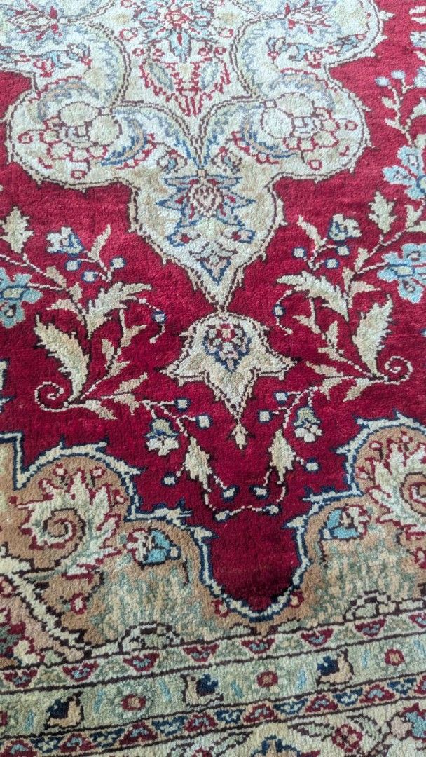 Vintage Turkish Silk Carpet Rug (Category: Carpets, Mats & Flooring) located in Las Pinas. Submitted by lovedbymariee (Listing ID 1382619755, Image 2). Description: Bought in Turkey for USD 1000 so this price is a good bargain already Silk on silk carpet Pick up in Pilar, Las Piñas City Lalamove / LBC Has some stains on the back.