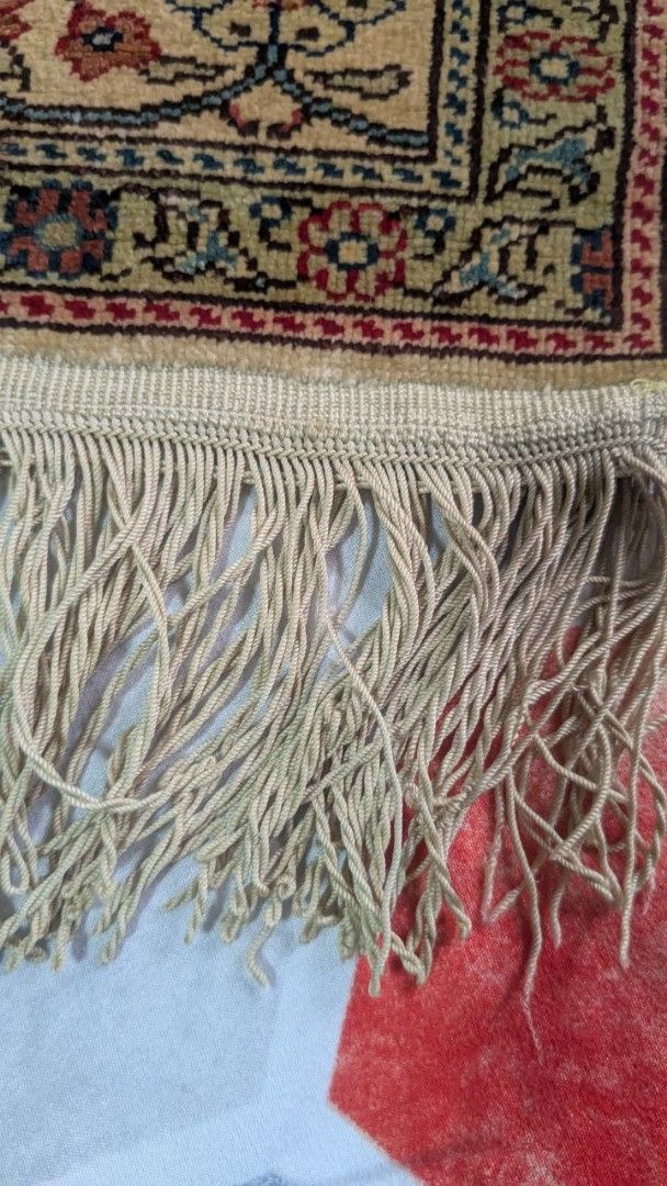 Vintage Turkish Silk Carpet Rug (Category: Carpets, Mats & Flooring) located in Las Pinas. Submitted by lovedbymariee (Listing ID 1382619755, Image 3). Description: Bought in Turkey for USD 1000 so this price is a good bargain already Silk on silk carpet Pick up in Pilar, Las Piñas City Lalamove / LBC Has some stains on the back.
