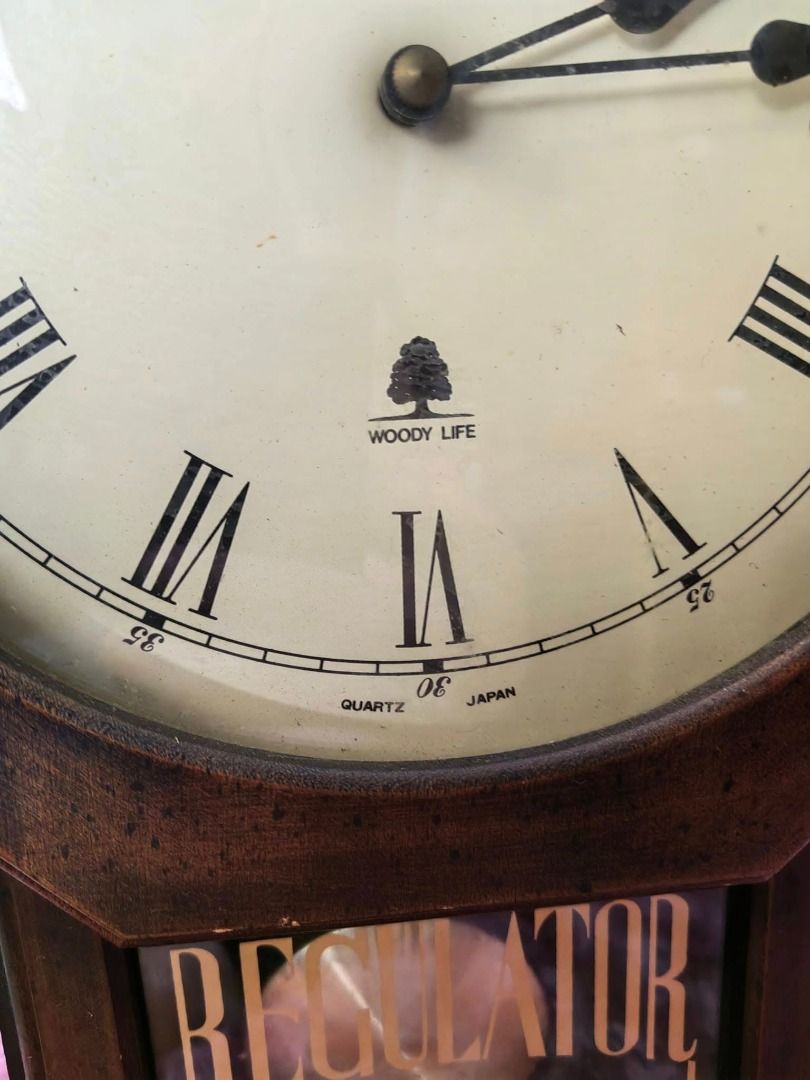 Vintage Wall Clock Swinging Pendulum Brand: Citizen (Category: Clocks) located in Cebu City. Submitted by dudes_villanueva (Listing ID 1382503561, Image 3). Description: Wall Clock Swinging Pendulum Brand: Citizen -Good Working Condition -Type C Battery Operated -No Chime Design -Pendulum Working. Does not affect time movement for aesthetics only -Removable Back cover to access pendulum and time. Adjustment -Wood Body and Glass cover -Roman Numer