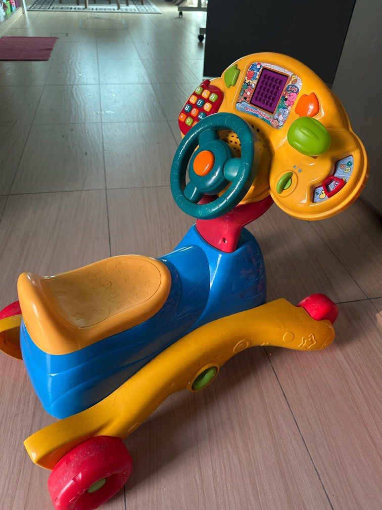 Vtech Grow and Go Ride on (Category: Infant Playtime) located in Dengkil. Submitted by DiaDiya (Listing ID 1382593073, Image 1). Description: Sound still ok Prefer pickup only di Dengkil.