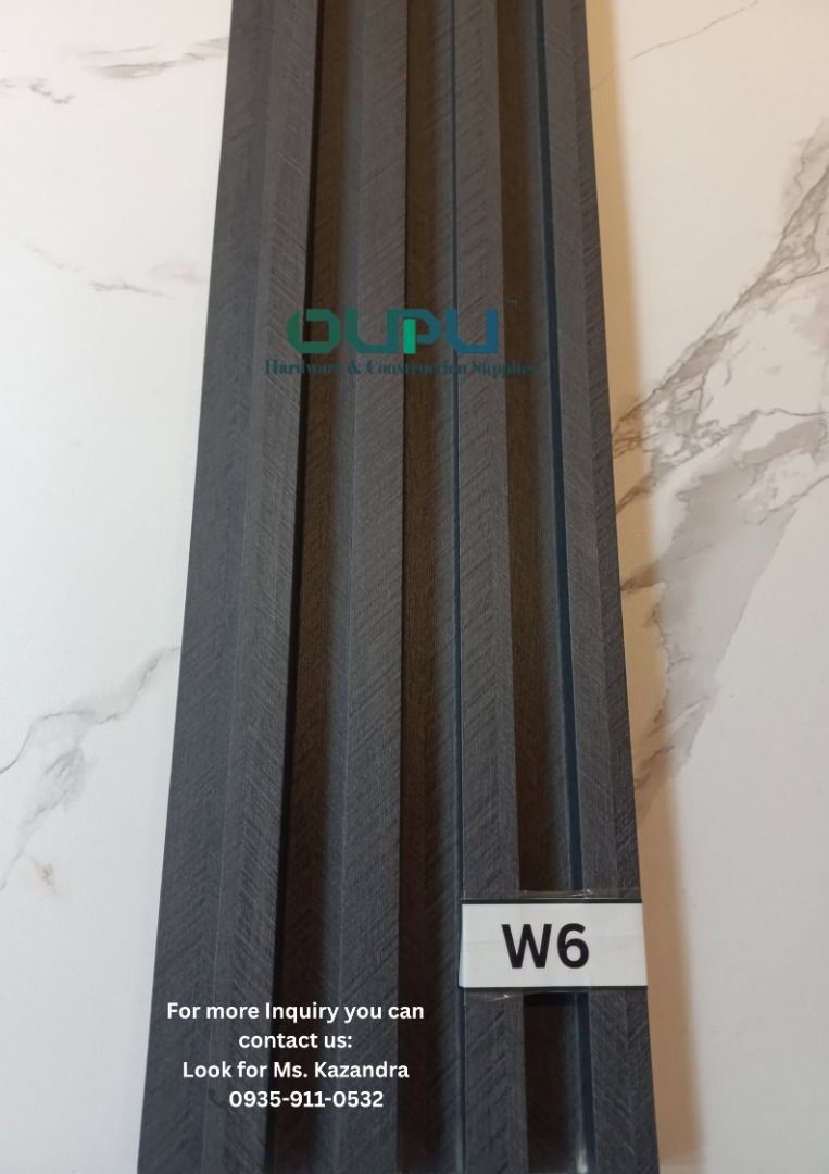 WALL CLUDDING - (Category: Wall Decor) located in Caloocan City. Submitted by kazandra_rivera-37346 (Listing ID 1382503672, Image 1). Description: "Panels that bring texture, tone, and elegance to every wall." WPC WALL CLADDING (Indoor) (9.5FT.) • '3 in 1' - 2.9m X 20cm X 12mm • '4 in 1' - 2.95m X 15cm X 24mm • '5 in 1' - 2.9m X 15cm X 9mm • '6 in 1' - 2.9m x 16cm x 18mm • '7 in 1' - 2.9m x 20cm x 10mm ✅ Mismong Pagawaan ✅ Mas Mababang Presyo ✅ S