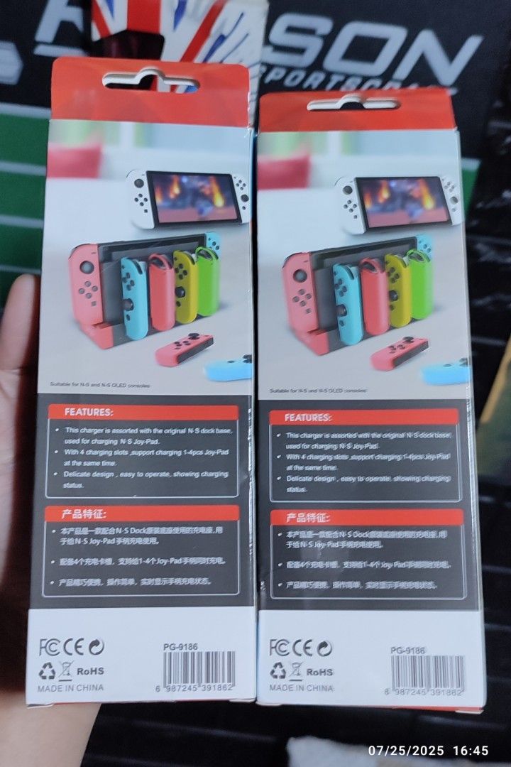 4 in 1 Charging Dock for Nintendo Switch V1/V2/OLED Joy-con Controller (Category: Nintendo) located in Rizal. Submitted by giorgio_tsoukalos (Listing ID 1382778823, Image 2). Description: 4 in 1 Charging Dock for Nintendo Switch V1/V2/OLED Joy-con Controller Brand New: iPega Brand Please see attached photos for reference ₱350 each ✅ Meet-Up: 📍Upper Antipolo City Mode of Payment: Gcash Add SF via LBC /JNT Add Delivery Fee via Lalamove.