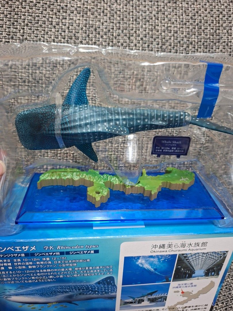 日本帶回沖繩美麗海水族館鯨鯊擺飾長約18公分全新收藏品送禮自用內附沖繩立體地圖, 書籍、休閒與玩具, 玩具、公仔、桌遊在旋轉拍賣