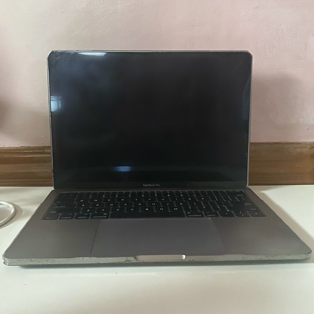Apple MacBook Pro (13-inch, 2017, A1708) (Category: Laptops & Notebooks) located in Mandaluyong City. Submitted by katsulist (Listing ID 1382707131, Image 2). Description: Defective Color: Space Gray Storage: 256GB Bought in: 2018 Known Issues: - No longer powers on - Keyboard: T, V, and Command Keys - Trackpad: Visible oil stain from usage - Battery: not original With original box and charger Price negotiable Message for more inquiries RFS: Upgr