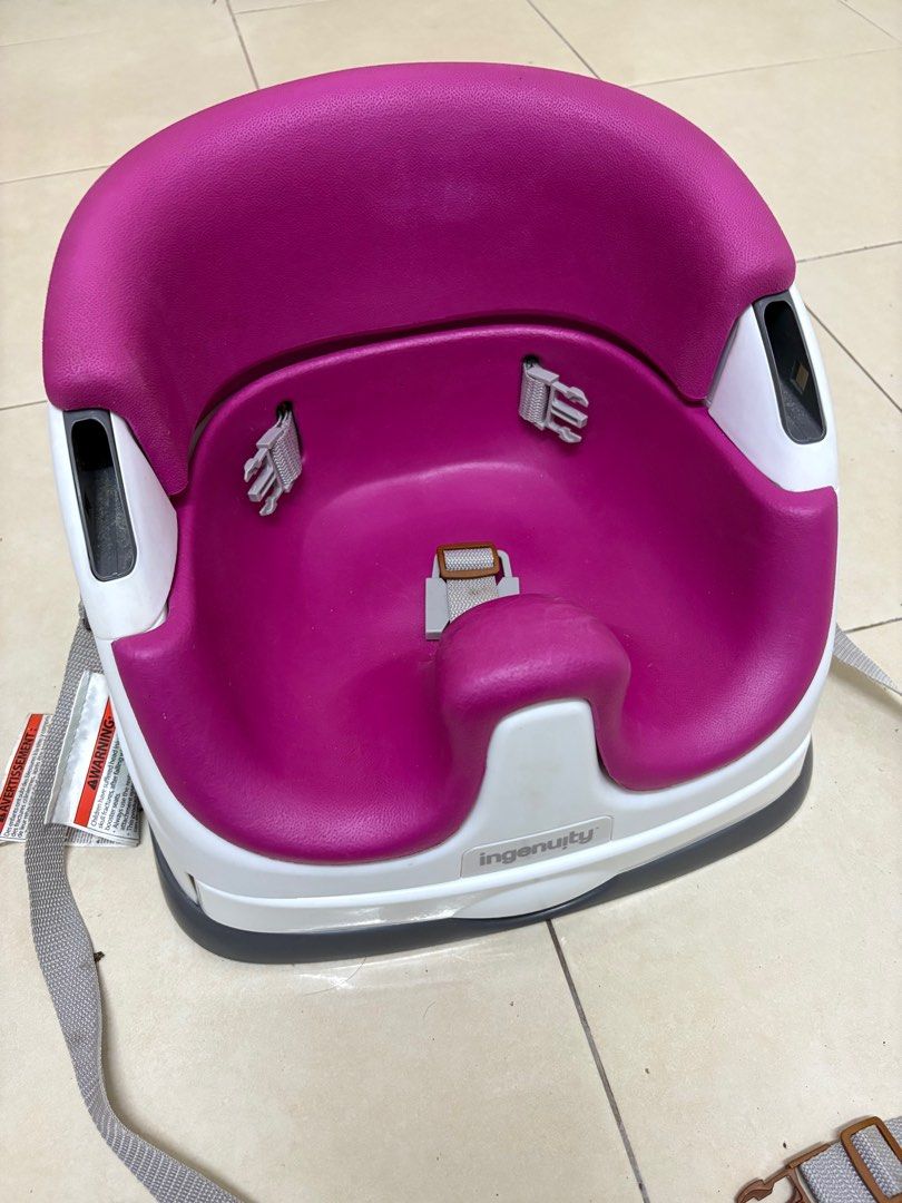 Baby chair (Category: Kids' Tables & Chairs) located in Kuala Terengganu. Submitted by sharinasahak (Listing ID 1382805411, Image 1). Description: Ingenuity Baby Chair Lightly used condition：9/10 Look brand new as per picture Fuschia pink With tray Locality : Kuala Terengganu Size: 44cm(L) x 39cm(W) x 30cm(H) RM150 If you are interested please message me for more information. .