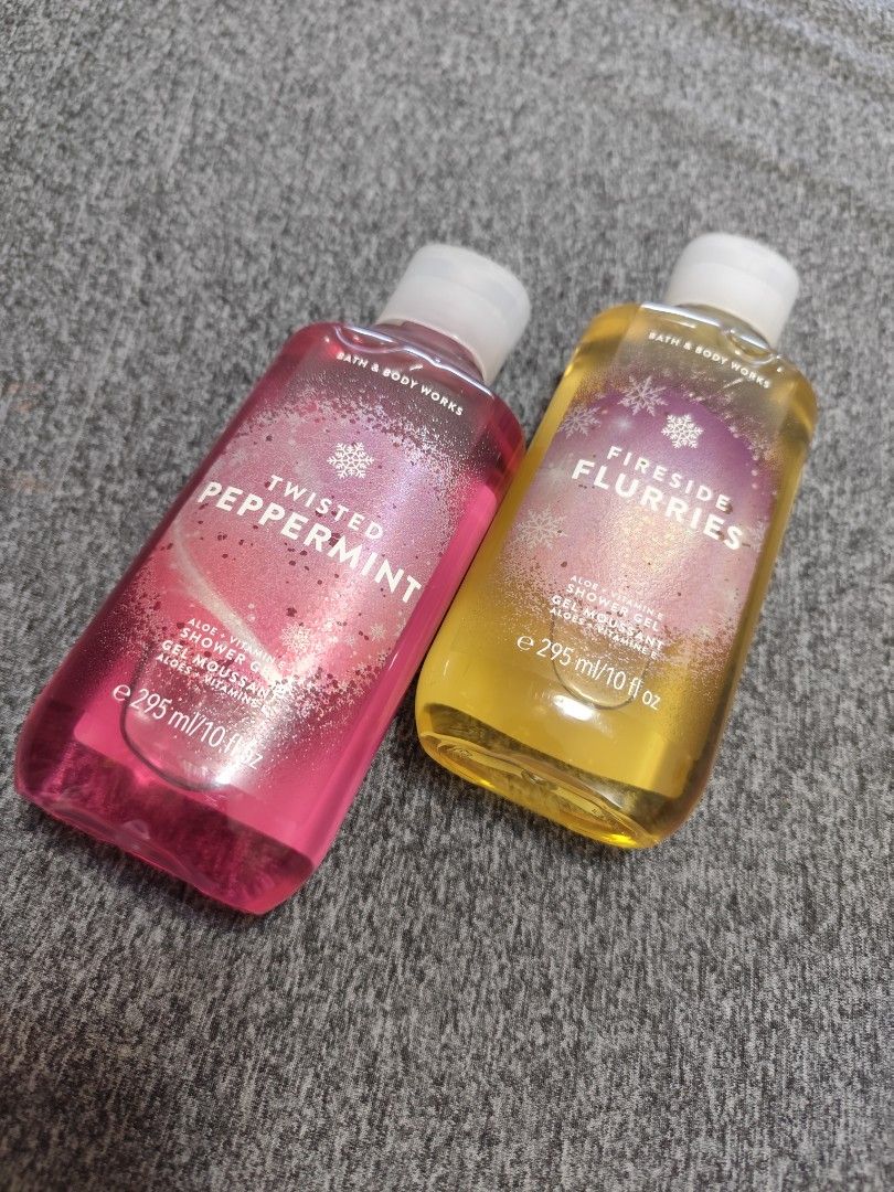 BBW Shower Gels (Category: Bath) located in Mabalacat. Submitted by rluise_mix (Listing ID 1298168163, Image 1). Description: Available scent: Fireside Flurries Twisted Peppermint.