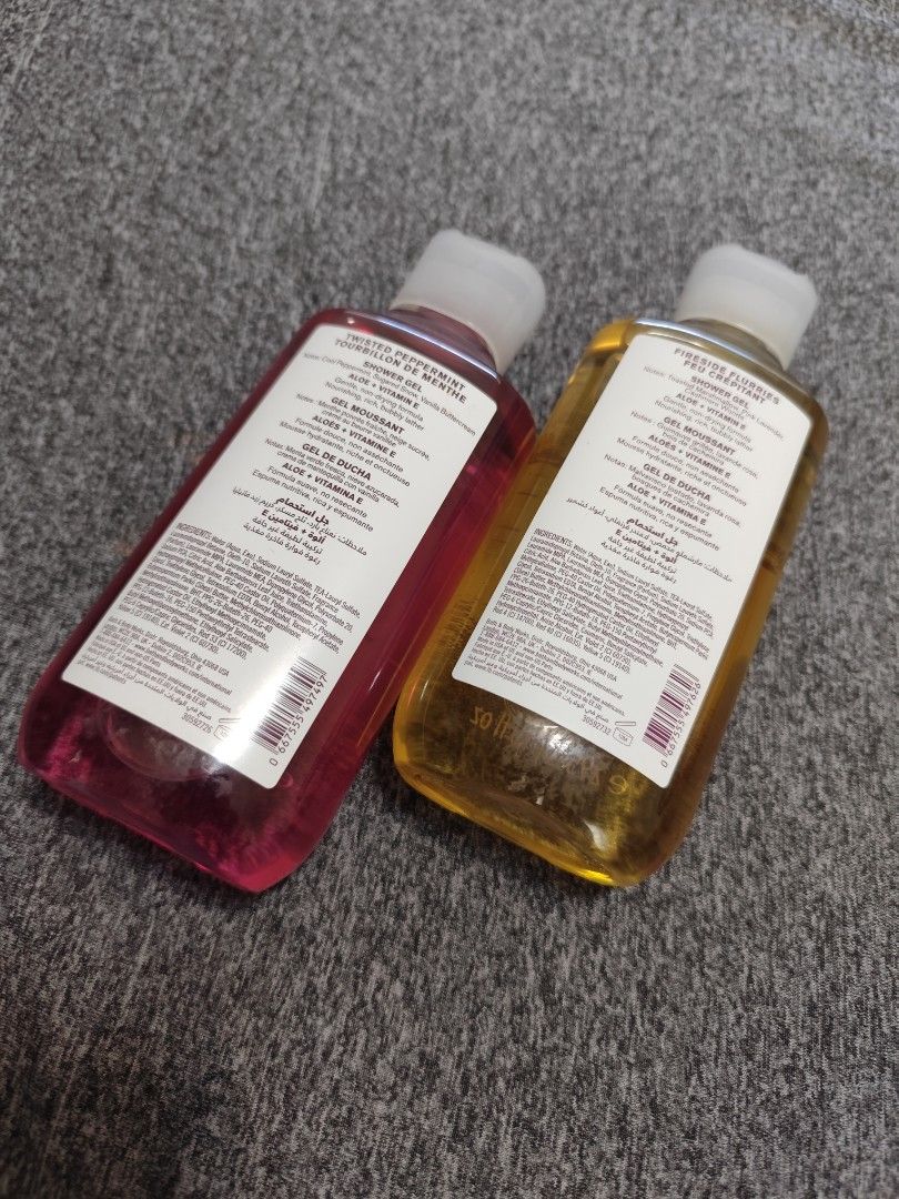BBW Shower Gels (Category: Bath) located in Mabalacat. Submitted by rluise_mix (Listing ID 1298168163, Image 2). Description: Available scent: Fireside Flurries Twisted Peppermint.