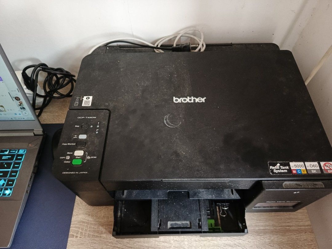 Brother DCP-T420W (Category: Printers, Scanners & Copiers) located in Caloocan City. Submitted by boncatojam19096 (Listing ID 1382709207, Image 3). Description: Brother DCP-T420W with Scanner (slightly used) no dents or any issues.