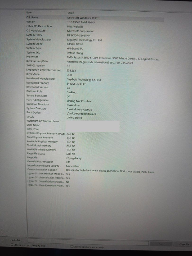 Custom Gaming PC (Ryzen 5 3600, B450M DS3H, 1070ti)63202119722497111