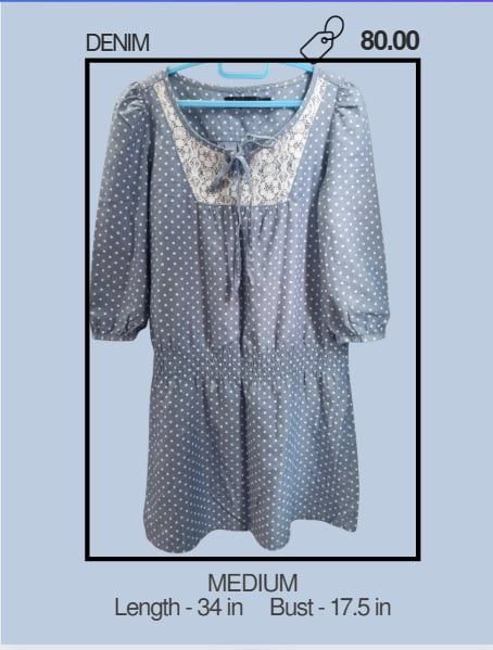 Denimns & Blues . Prices indicated in each pic. (Category: Dresses) located in Legazpi City. Submitted by mahmeetoo (Listing ID 1382749817, Image 3). Description: preloved dresses. price indicated in each pic..