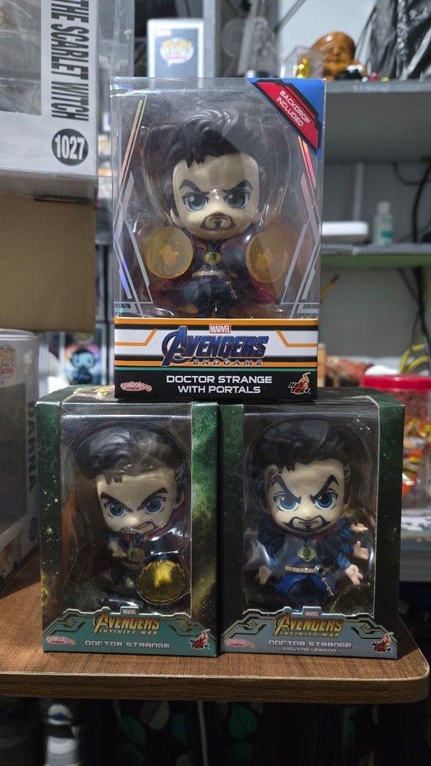 Doctor Strange Cosbaby (Category: Figurines & Statues) located in Cainta. Submitted by DBdibs (Listing ID 1382824529, Image 1). Description: 👀 Reading is essential. Make reading a habit. Doctor Strange Cosbaby Take all 3 figures for 5000 ✨️Doctor Strange with Portals ✨️Doctor Strange (Fighting Version / Multiple Armed) ✨️Doctor Strange with Rune ⭐ Authentic ⭐ Never Out Of Box (NOOB) ⭐ Sealed ⭐ Figure and box in excellent condition (See photos) �