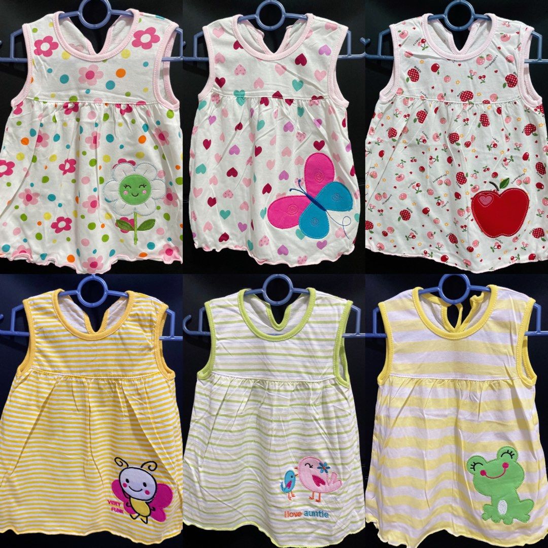 Dress Baby (Category: Babies & Kids Fashion) located in Hulu Selangor. Submitted by lindahasmar95 (Listing ID 1382842325, Image 3). Description: Dress baby ✅ Freesize : 3 month - 2 years ✅ Material : Cotton ✅ Sizing chart : Bahu : 22cm Dada : 26cm Panjang : 40cm RM10❌ 1 pcs RM5 only ‼️ Combo 3 pcs RM12✌🏻 Note : Boleh jadi dress & blouse🥰.