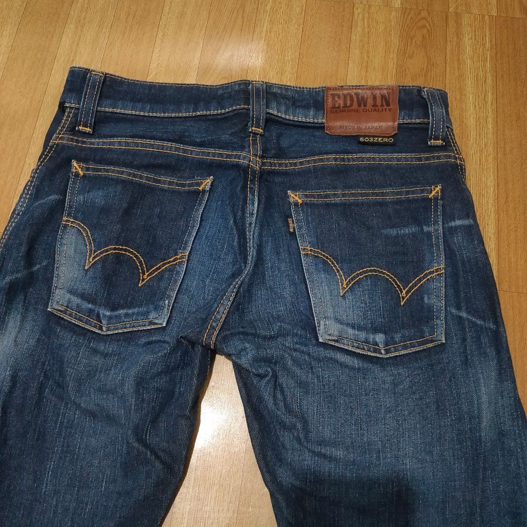 Edwin 503zero jeans (Category: Jeans) located in Dasmarinas. Submitted by amara1022 (Listing ID 1382823529, Image 3). Description: Authentic vintages Edwin 503 zero jeans for men. color:dark washed Lenght: 41 inches waist:28-30 inches 28 on tag Slim.