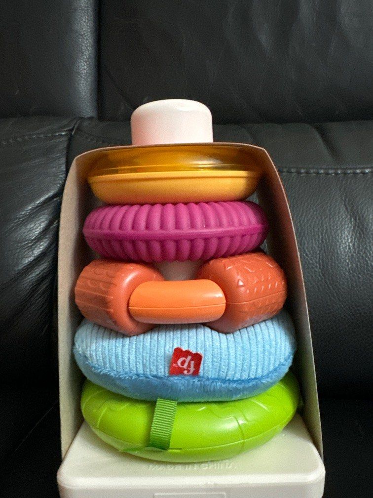 Fisher Price Sensory Rock-A-Stack Roly-Poly Stacking Toy With Fine ...