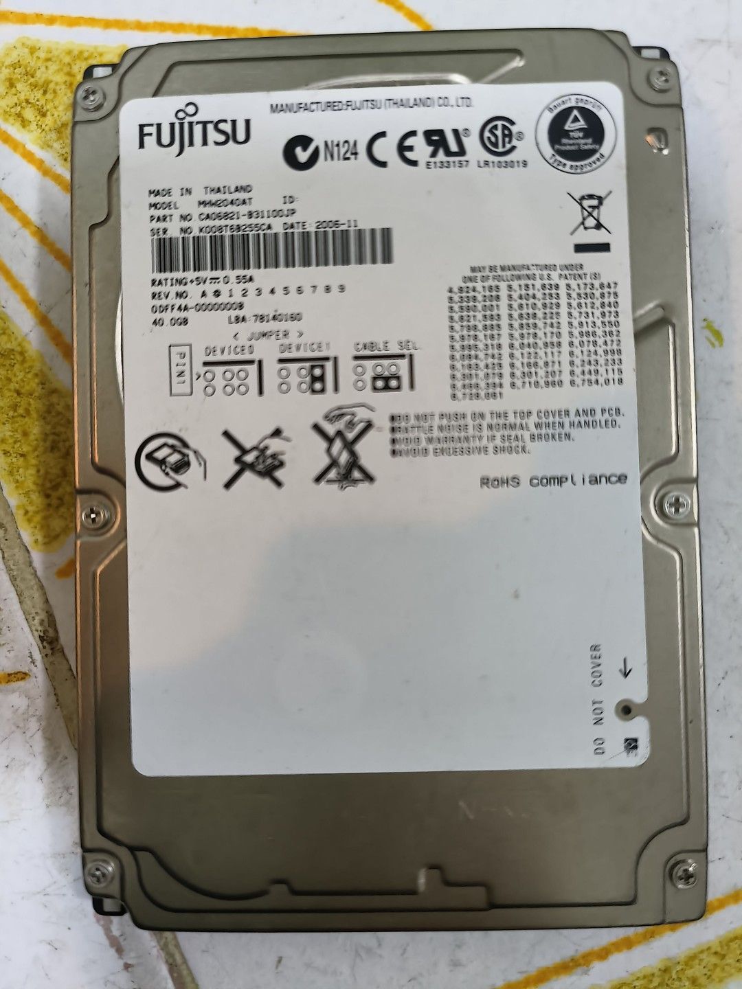 Fujitsu 40GB 2.5" HDD63205311823235111