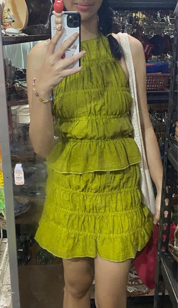 green halter top/mini skirt coordinates (Category: Sets or Coordinates) located in Quezon City. Submitted by setyembre.studios (Listing ID 1382867519, Image 2). Description: og price: 819 php used for a while only! in perf condition.