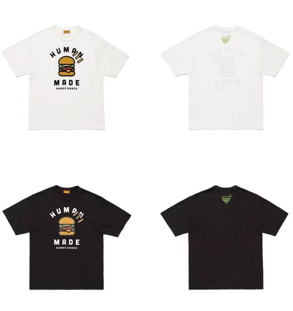 Human made x shake shack black tee 2XL, 男裝, 上身及套裝, T