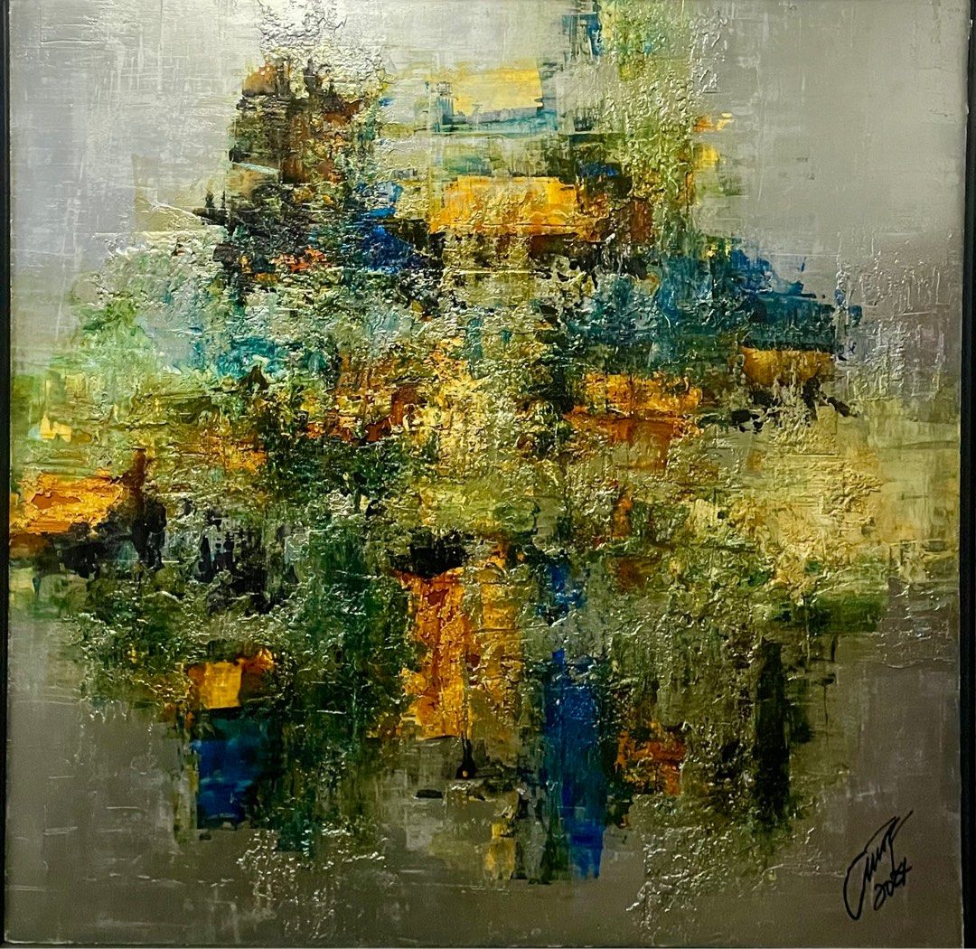 Ivan Acuña painting (Category: Art & Prints) located in Makati City. Submitted by janalexd (Listing ID 1382796542, Image 1). Description: Artist: Ivan Acuña Title: Platinum series Size: 48” x 48” Medium: Acrylic on wood Year: 2024 With COA .