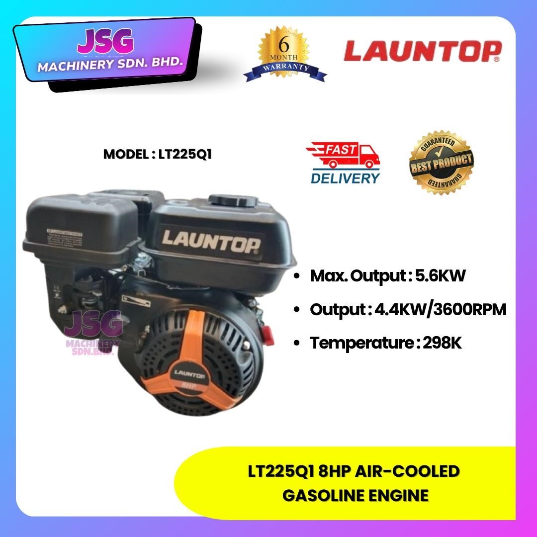Launtop LT225Q1 Petrol Engine 8HP | Air-Cooled Engine for Pumps ...