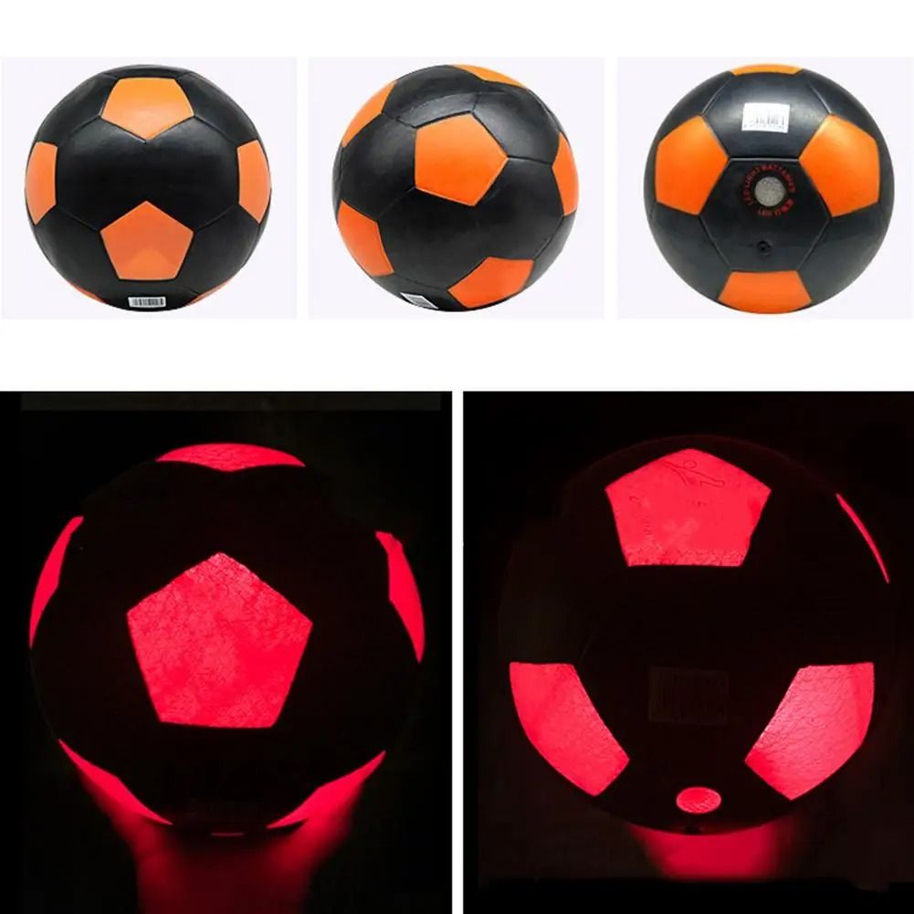 LED Football Night Training Glowing Soccer Ball Light Up Hi-Bright LED ...