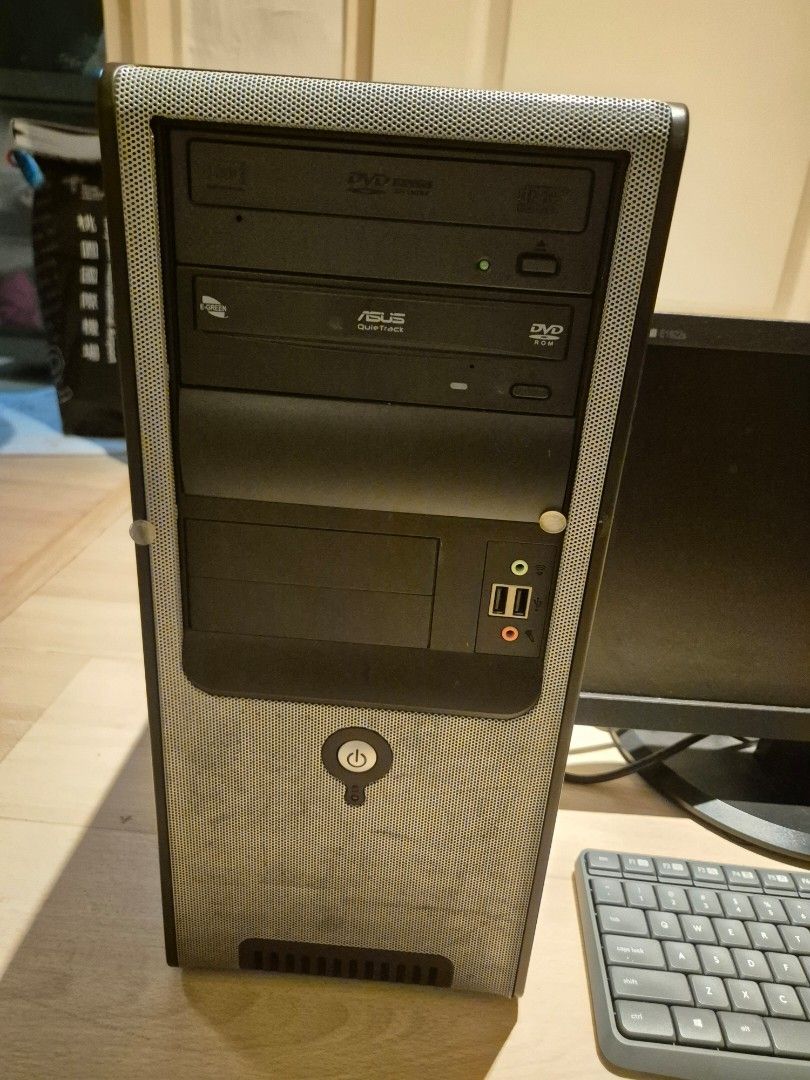 Lenovo Monitor, Logitech Keyboard, and Asus Desktop PC63202119643266111