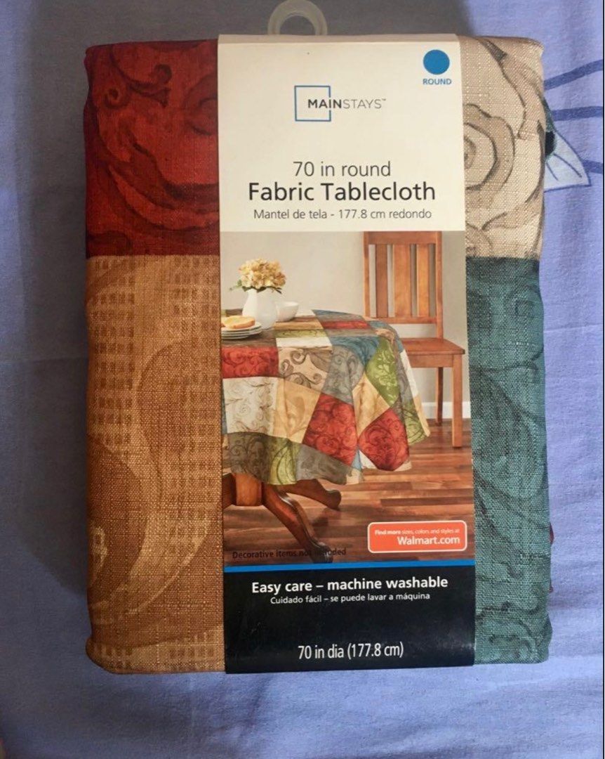 MAINSTAY FABRIC ROUND TABLE CLOTH (Category: Table Linen & Textiles) located in Cavite. Submitted by esz06 (Listing ID 1382850256, Image 1). Description: MAINSTAY FABRIC TABLE CLOTH BRANDNEW BOUGHT IN U.S ROUND TABLE CLOTH WASHABLE SHIPPING FEE SHOULDER BY THE BUYER ❌ NO REFUND NO RETURN NO EXCHANGE MOP : GCASH, MAYA 🛵 : J&T, LALAMOVE .
