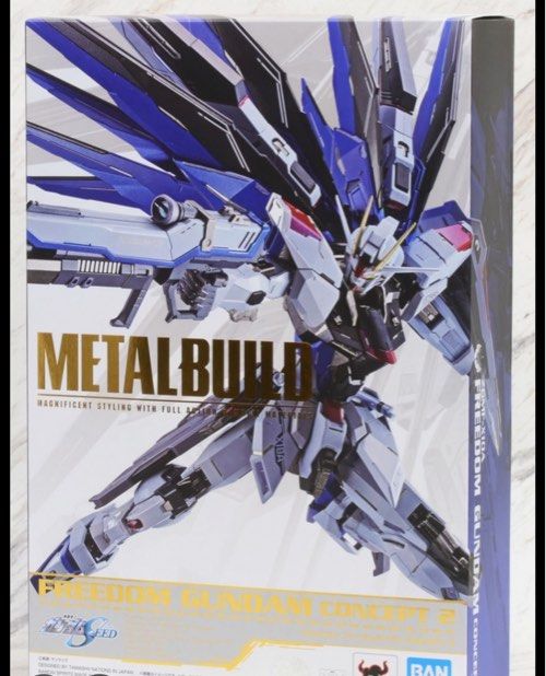 Metal Build Freedom Gundam Concept 2 (Category: Gundam Model Kits) located in Singapore. Submitted by spike_spiegelx (Listing ID 1382699428, Image 1). Description: Brand New Unopened Metal Build Freedom Concept 2, nicer than snow sparkle.