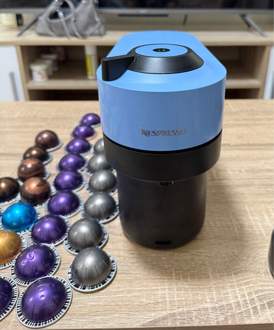 Nespresso Vertuo Pop GCV2BLU Blue (Category: Coffee Machines & Makers) located in Makati City. Submitted by kimberlyan58151 (Listing ID 1382824965, Image 2). Description: Selling my Nespresso Vertuo Pop GCV2BLU Blue , slightly use. Still negotiable yung price sa sure buyer‼️☺️ With Free Pods Super good deal napo ito s.