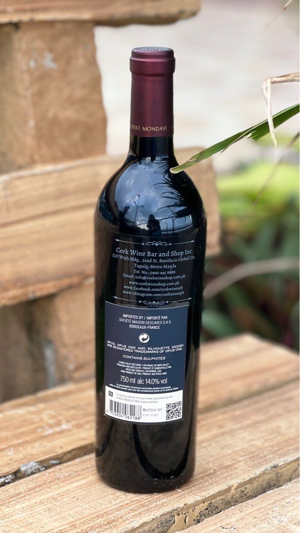 Opus One - 2018 | Napa Valley Red Wine (Category: Wine Cellar & Storage) located in Manila. Submitted by skncarestashph (Listing ID 1382849485, Image 2). Description: Wine Type: Red Wine Varietal(s): Cabernet Sauvignon ABV: 14.5% Vintage: 2018 Country: United States Region: California, Napa Valley Bottle Size: 750ml .