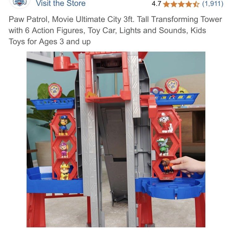 Paw Patrol Ultimate City Tower 3ft (Category: Kids Toys) located in Manila. Submitted by superlei (Listing ID 1382781032, Image 3). Description: photos borrowed from amazon for reference brand new, still sealed. selling below SRP RFS: outgrown .