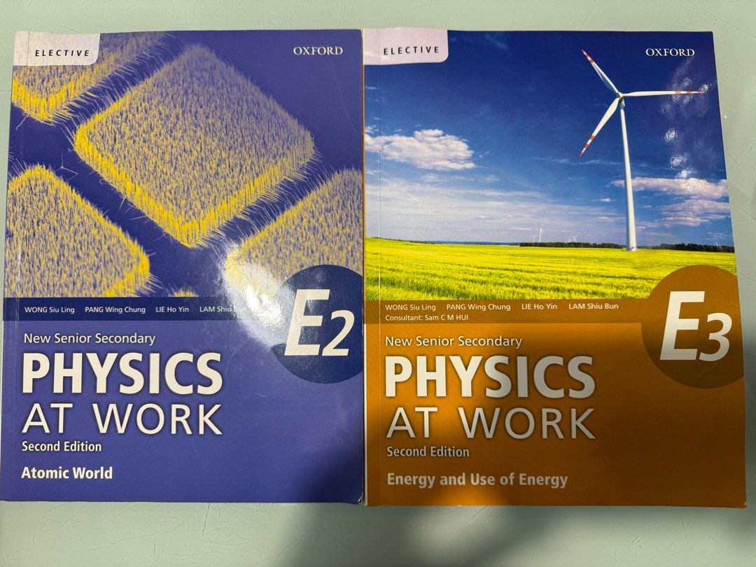 Physics At Work E2 E3 （分類：教科書）位於 Hong Kong。 由 audiq333 提交（商品編號 1382832207，圖片 1）。簡介： $75一本，$140兩本 。