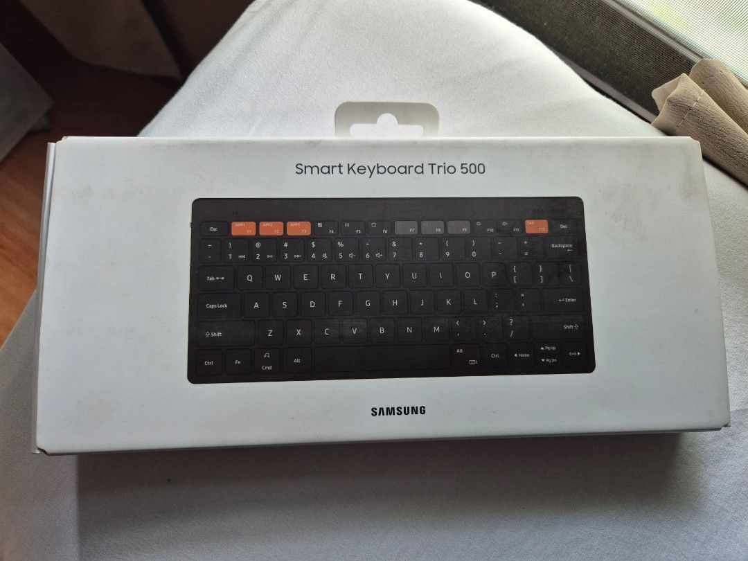 Samsung wireless keyboard Trio 500 (Category: Computer Keyboard) located in Quezon City. Submitted by jas.dc (Listing ID 1382727761, Image 1). Description: price net. no haggling. brand new unopened.