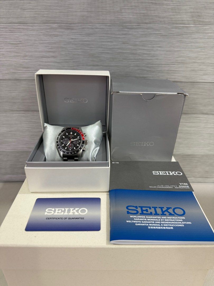 Seiko Speedtimer Coke (Category: Luxury Watches) located in Las Pinas. Submitted by cnp2021 (Listing ID 1382855839, Image 1). Description: USED SEIKO SPEEDTIMER COKE SSC915 - Local AD Complete inclusion 9.5/10 Condition Grab/Lalamove/Gogoexpress/LBC BDO/BPI/Gcash/Layaway 🏷️ : Php 21990 📍: Las Pinas DM us for inquiries.
