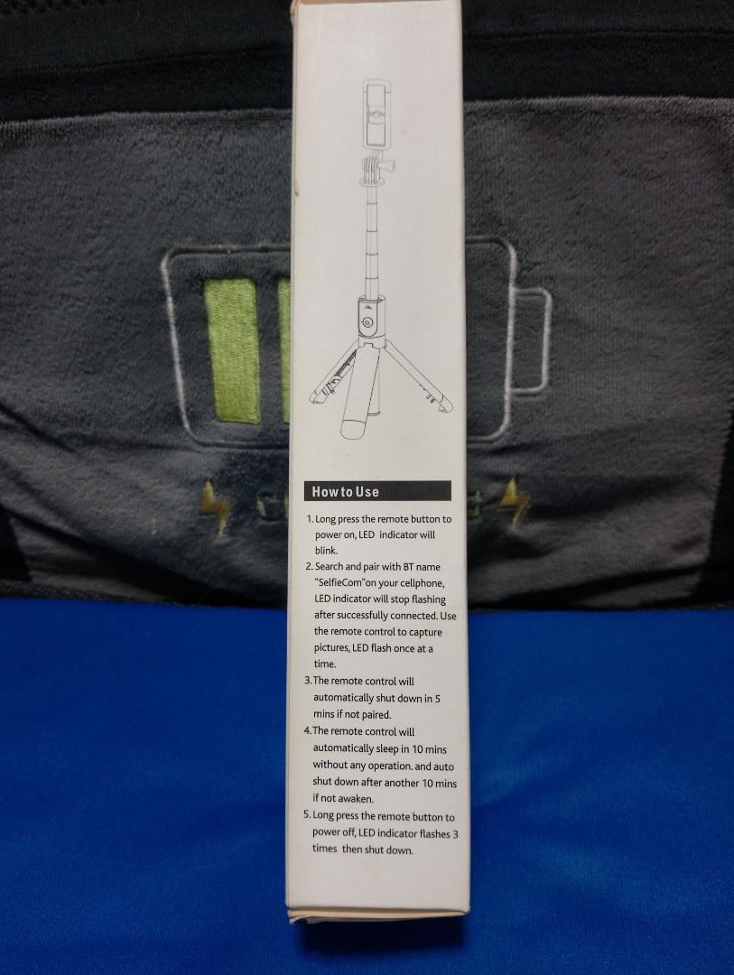 selfie tripod (Category: Mounts & Holders) located in Manila. Submitted by boyhet.thrift15 (Listing ID 1382853240, Image 3). Description: selfie tripod wit wireless remote (bnew) selling 400.