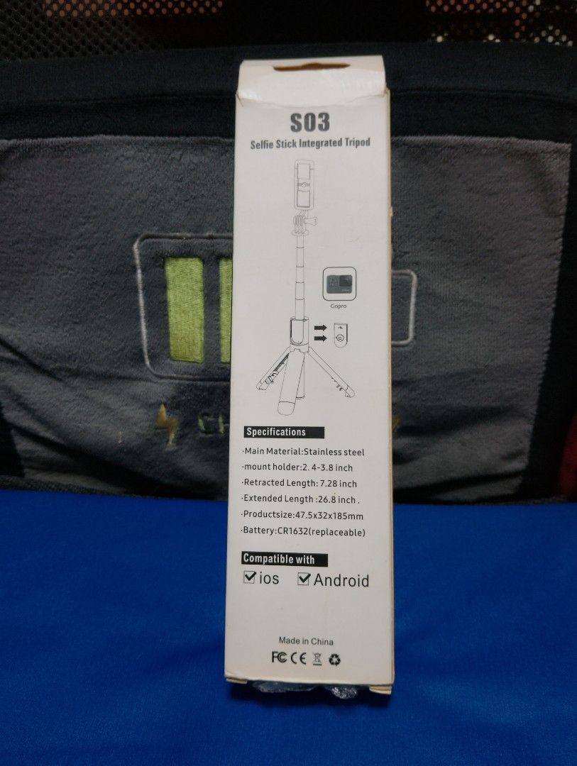 selfie tripod (Category: Mounts & Holders) located in Manila. Submitted by boyhet.thrift15 (Listing ID 1382853240, Image 2). Description: selfie tripod wit wireless remote (bnew) selling 400.