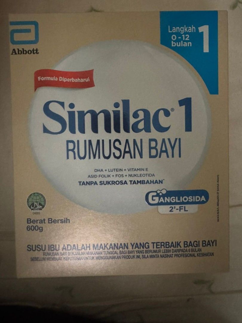 Similac 1 (1.2kg) (Category: Breastfeeding & Bottle Feeding) located in Shah Alam. Submitted by ridzuanyahya92 (Listing ID 1382803266, Image 1). Description: not suitable for my baby combo price 2 box X 600 gram : RM135.