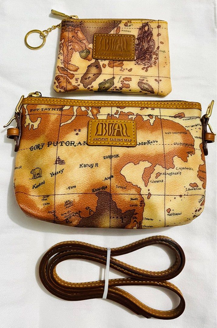 Sobdeall body bag & wallet (Category: Cross-body Bags) located in Iloilo. Submitted by yangfire (Listing ID 1382861255, Image 1). Description: Carry a story—Not just a bag. Introducing the SOBDEALL Ancient Sailing Map Sling Bag and Wallet: a tribute to time-honored craftsmanship and the spirit of exploration. Made with full vegetable-tanned leather and embossed with antique nautical map patterns, these pieces whisper tales of old-world journeys a