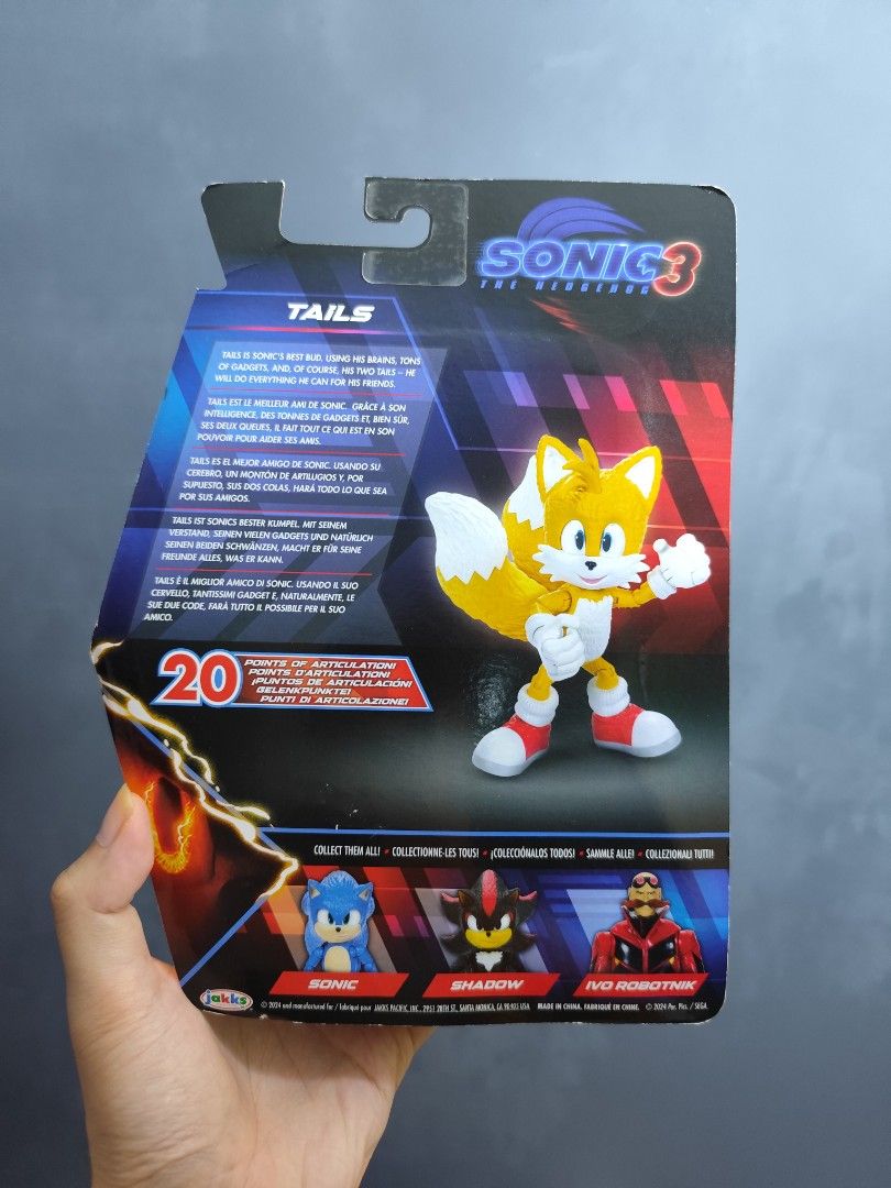 Sonic 3: Tails (Category: Figurines & Statues) located in Quezon City. Submitted by darkworkx (Listing ID 1382856136, Image 2). Description: Sealed Sonic 3 movie Tails action figure Shipping c/o buyer.