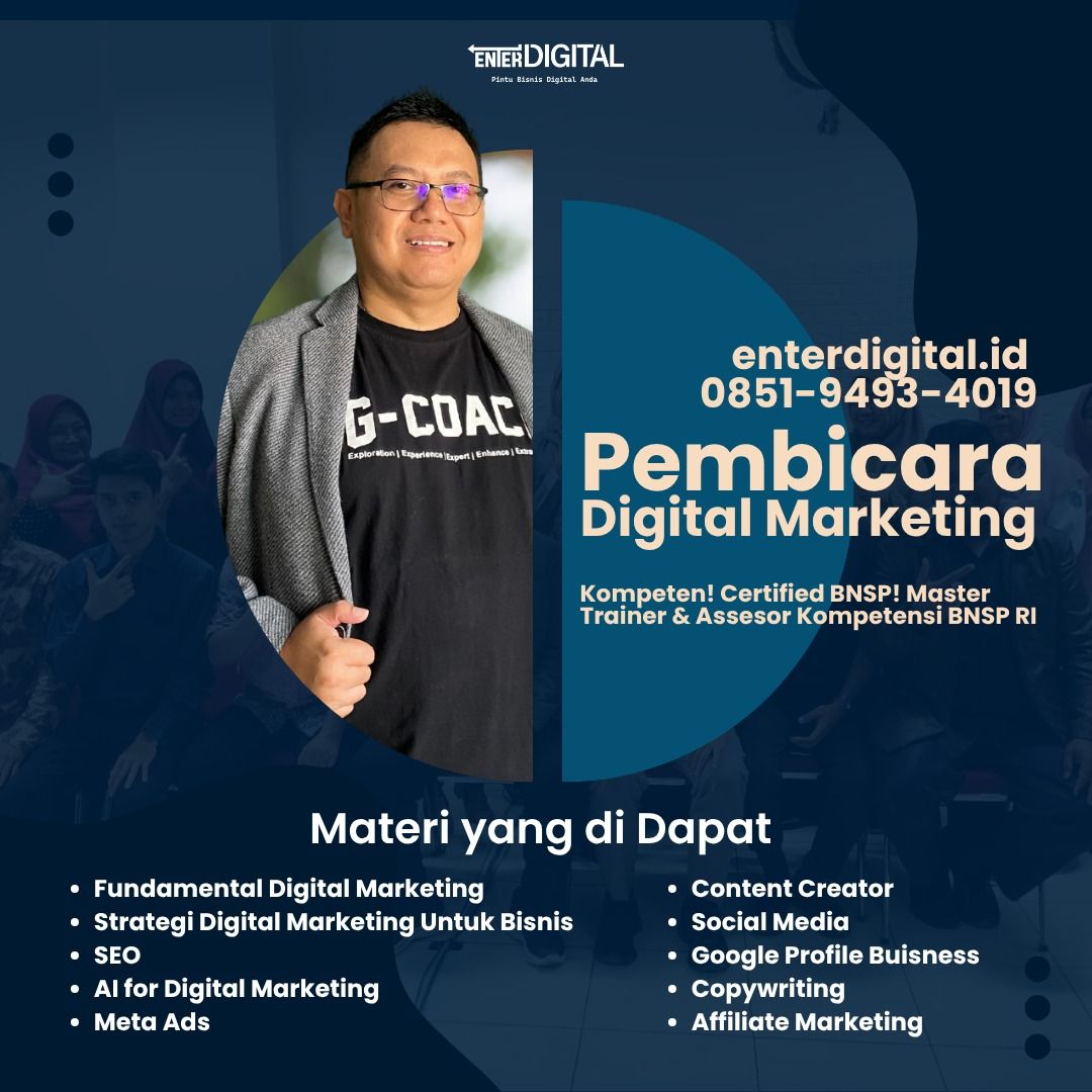 TERBAIK! HUB : 0851-9493-4019, Narasumber Digital Marketing Untuk Umkm Demak (Kategori: Vintage & Antik - Lainnya) berada di Jakarta Barat. Dikirim oleh maiabukanl23987 (ID iklan 1382771023, Gambar 1). Deskripsi: Narasumber Digital Marketing Untuk Umkm Demak Jasa Narasumber Digital Marketing Profesional – Coach Hadi Priyotomo Butuh Narasumber Ahli Digital Marketing untuk Seminar, Workshop, atau Pelatihan Anda? Kenalkan: Coach Hadi Priyotomo – Nar