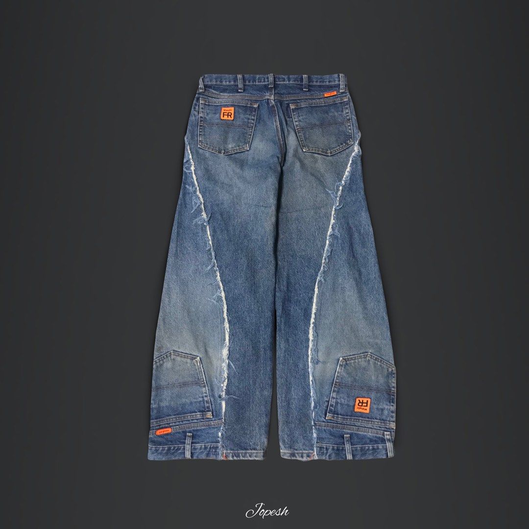Upsidedown Reworked Wrangler Workwear (Category: Jeans) located in Batangas. Submitted by jopesh.com (Listing ID 1382810881, Image 1). Description: Waist 34 Length 41 Hem 12.