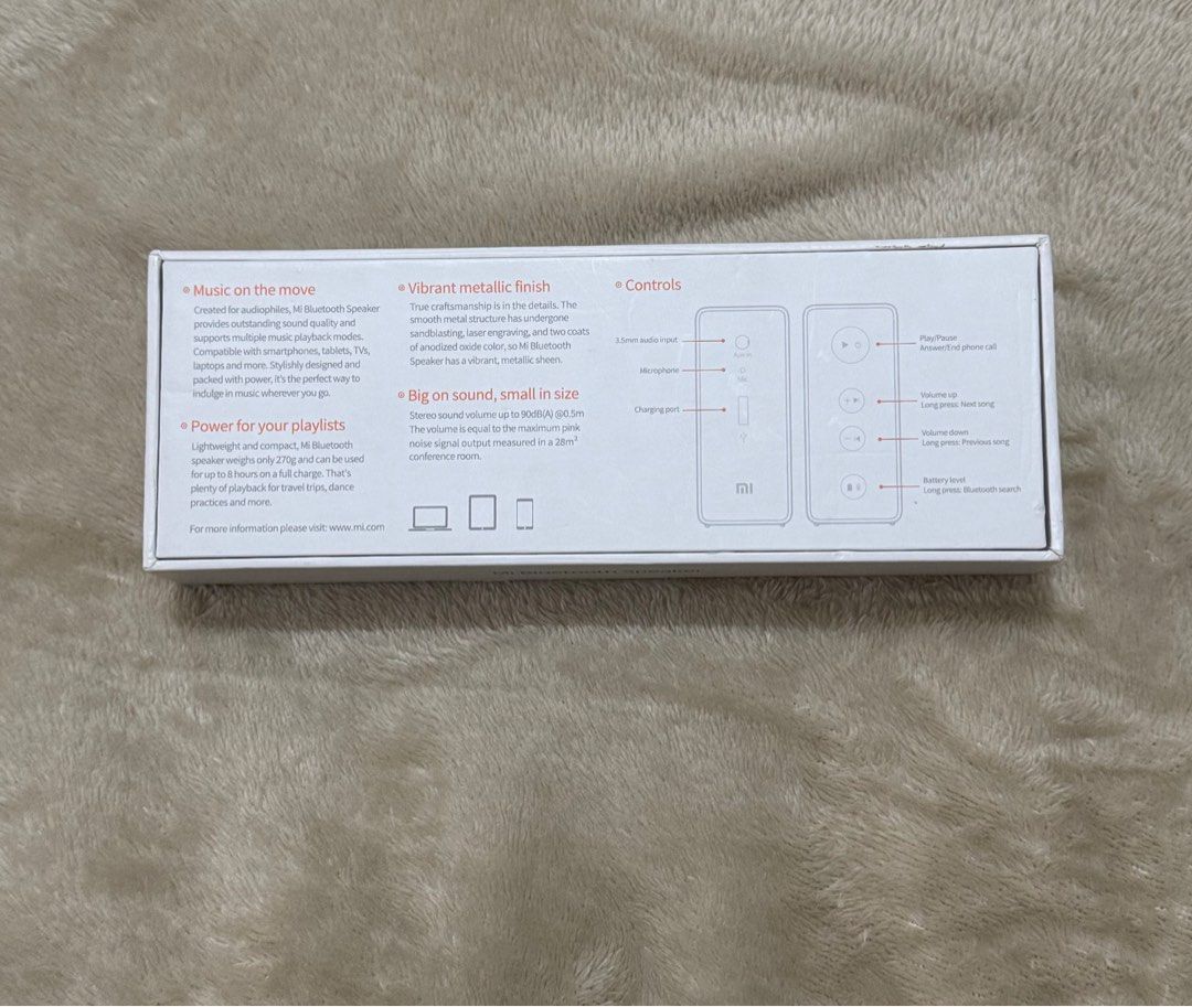 Xiaomi Bluetooth Speaker (Category: Soundbars, Speakers & Amplifiers) located in Mandaluyong City. Submitted by anj_declutters (Listing ID 1382689216, Image 2). Description: .