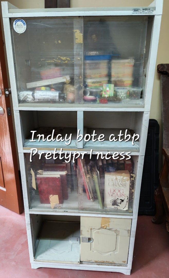 Zooey Cabinet (Category: Shelves, Cabinets & Racks) located in Pasig City. Submitted by prettypr1ncess (Listing ID 1382735239, Image 1). Description: Zooey cabinet Well used Contents not included Pick up at pasig manggahan Rfs funds Thanks.