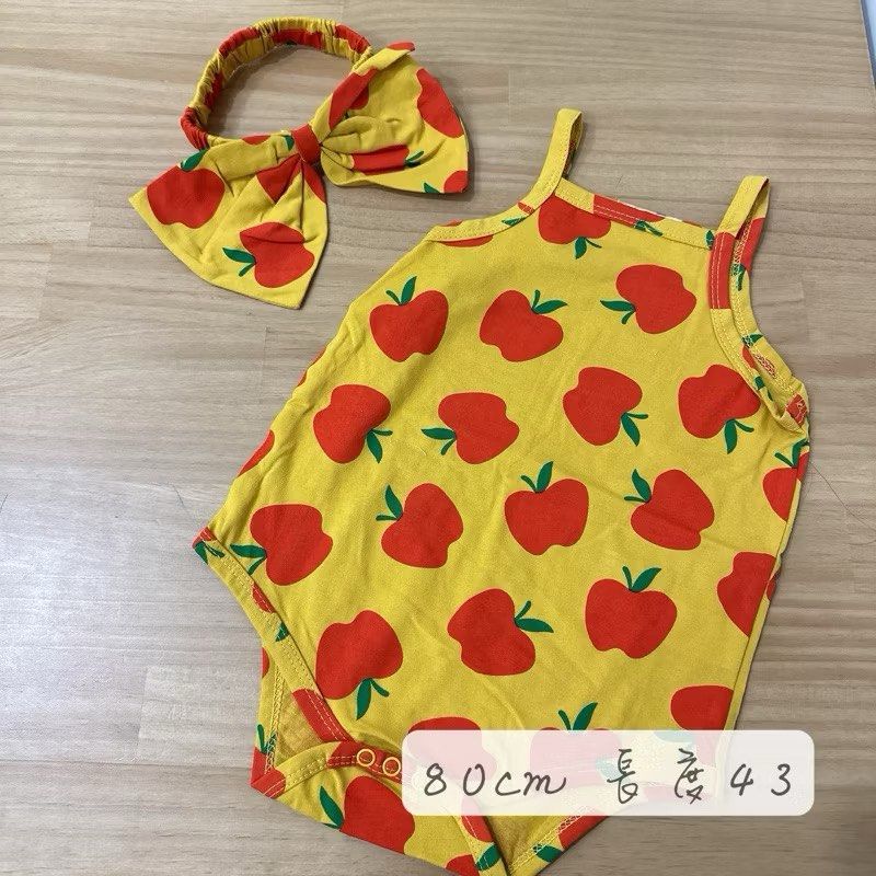 由 harshen (刊登 ID 1382982208，圖片 1) 提交，位於 台北市 (Taipei) 的 全新🏷️寶寶蘋果包屁衣髮帶80碼 (類別：嬰兒及兒童流行時尚)，說明：全新/沒穿過 尺寸在圖上。