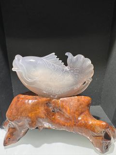 瑪瑙魚魚得水擺件64215708846339110