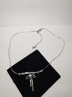 銀色蝴蝶結項鍊64218263642755110