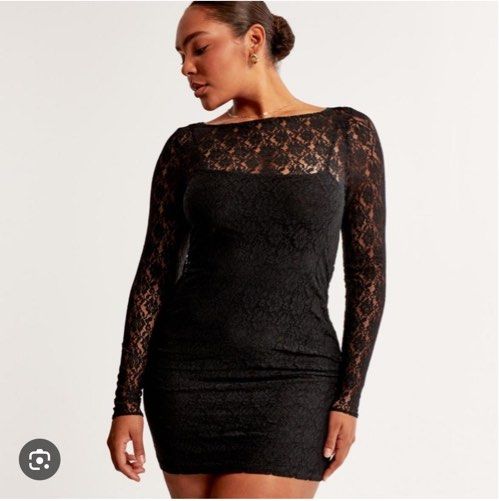 Abercrombie Long Sleeve Lace Mini Dress in Black size XS, Women's Fashion,  Dresses & Sets, Dresses on Carousell