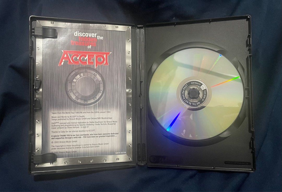 ACCEPT - Metal Blast From The Past DVD (Category: CDs & DVDs) located in Quezon City. Submitted by jackpotdecluttering (Listing ID 1382878968, Image 3). Description: ACCEPT - Metal Blast From The Past DVD - P500 - VG condition - WYSWIYG - Loc: Quezon City .